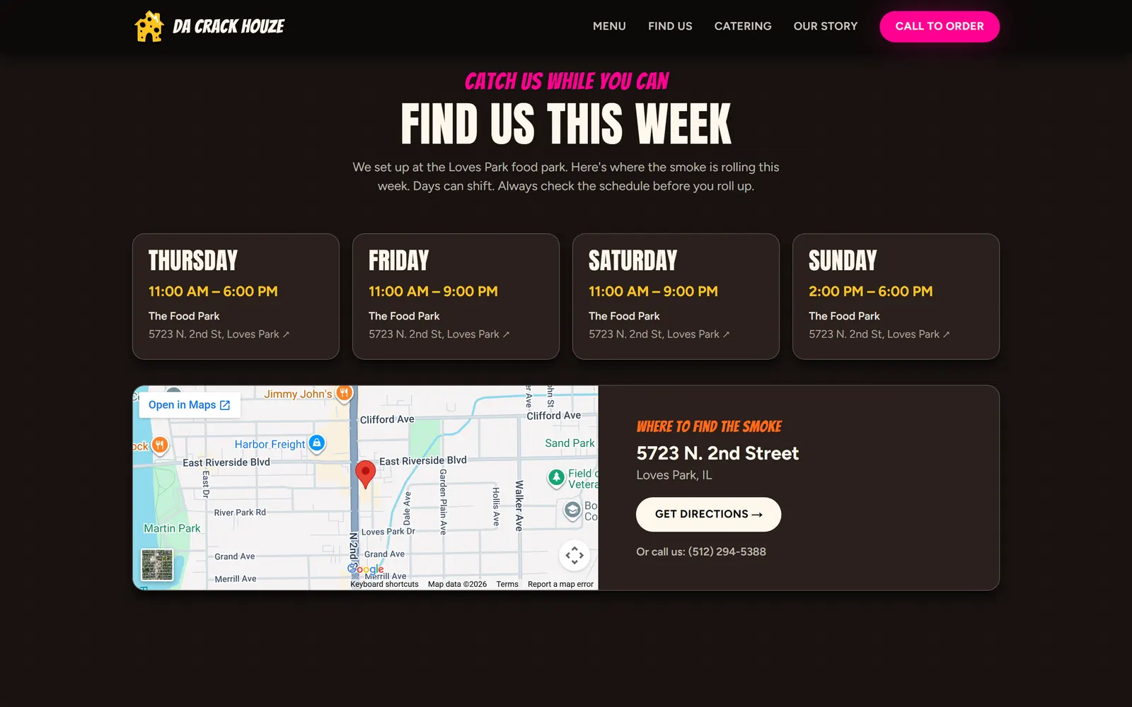 Da Crack Houze: Where the truck is this week, with a map