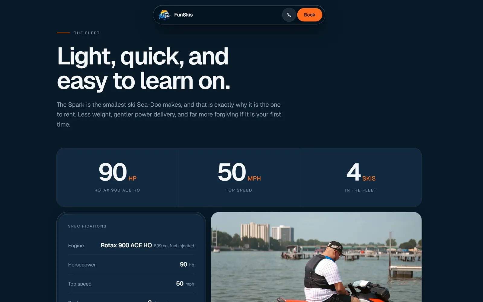 FunSkis Jet Ski Rentals: The fleet, with real specs
