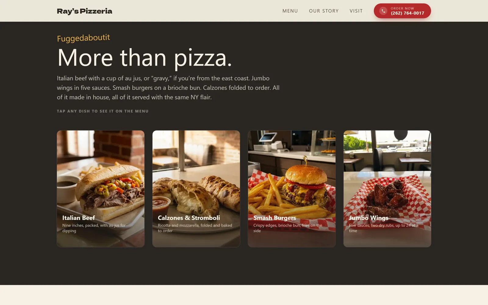 Ray's Pizzeria: More than pizza: Italian beef, calzones, smash burgers and wings