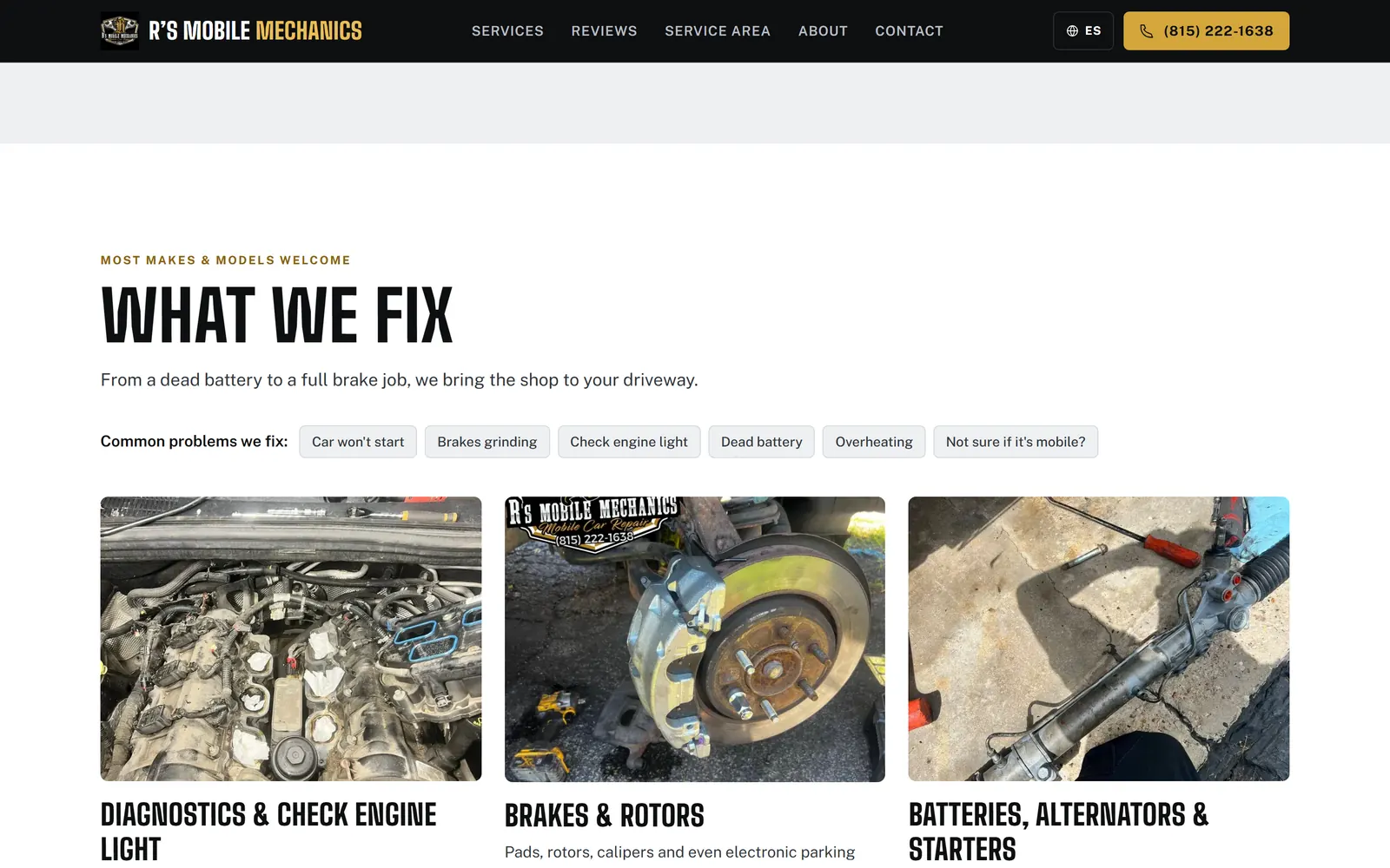 R's Mobile Mechanics: What they fix, with photos of real jobs
