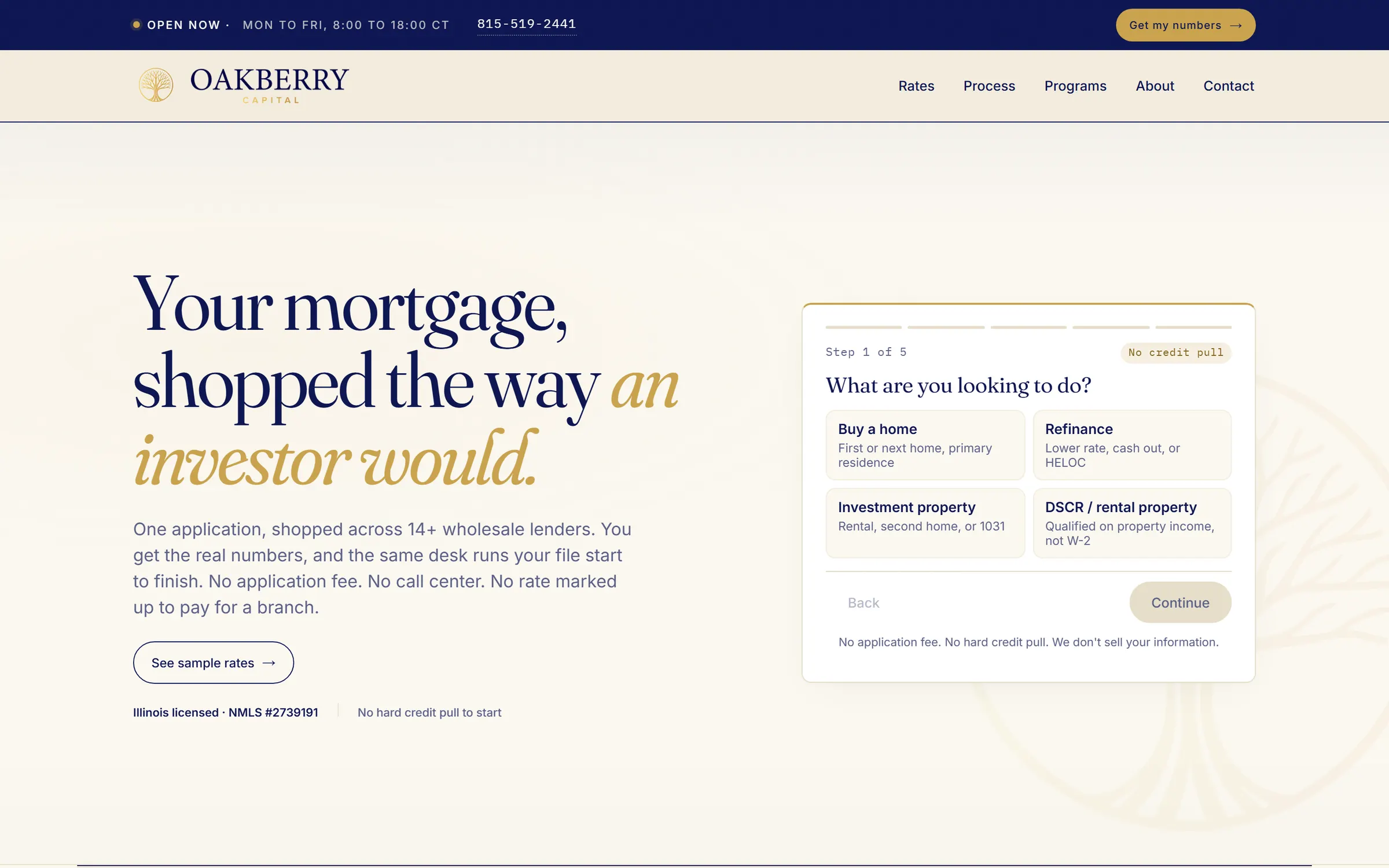 The Oakberry Capital website in a desktop browser