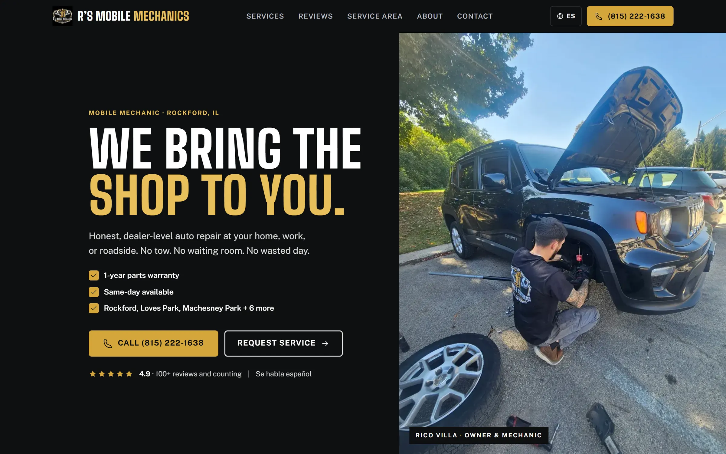 The R's Mobile Mechanics website