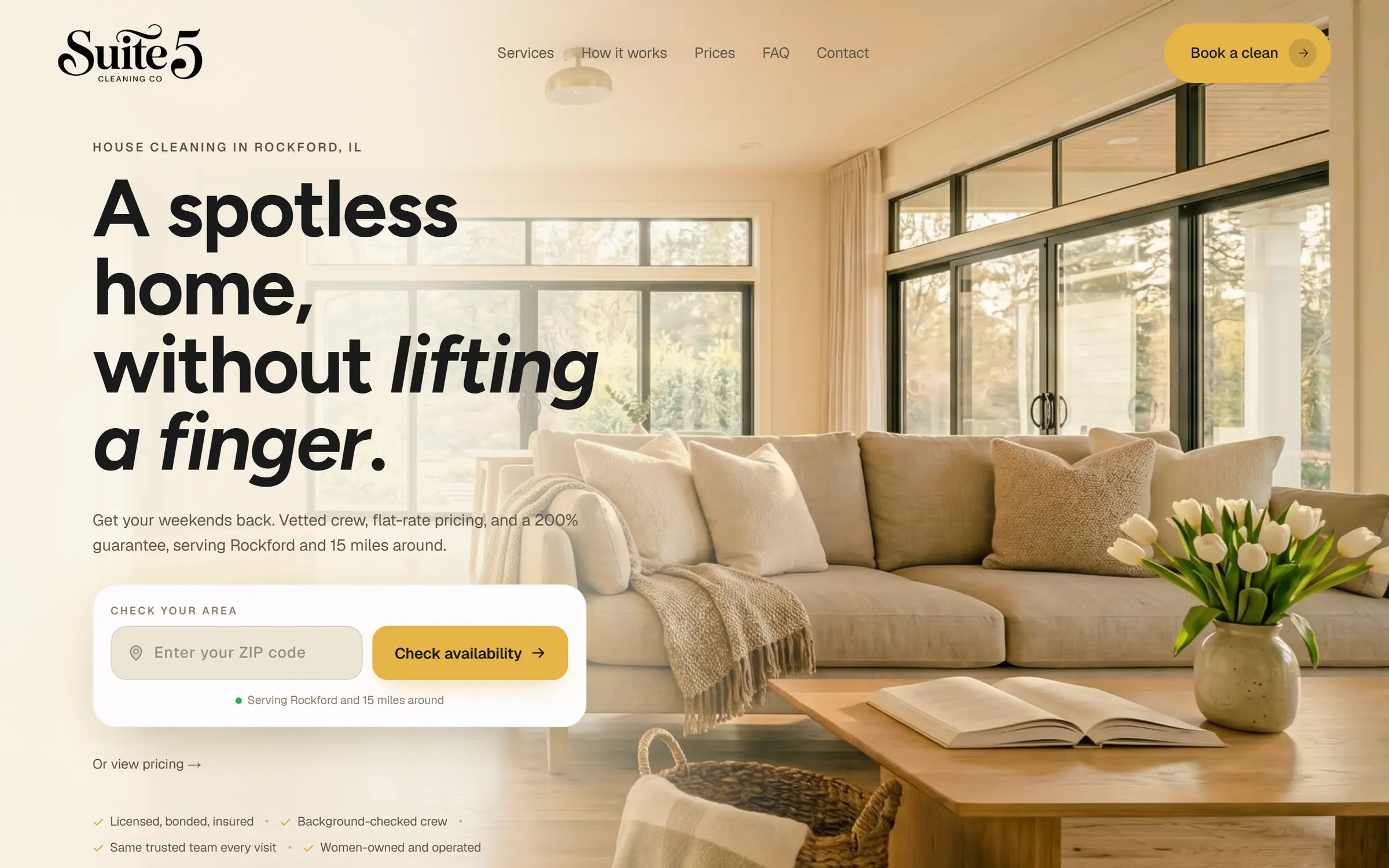 The Suite 5 Cleaning website