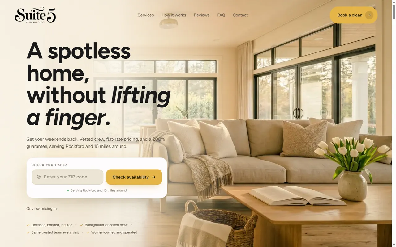 Suite 5 Cleaning website